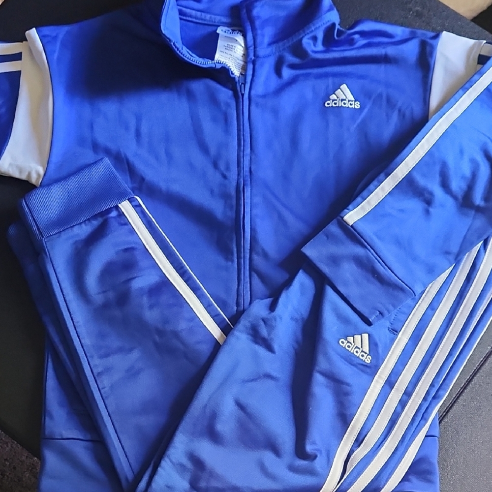 Adidas Royal Blue Tracksuit with White Accents